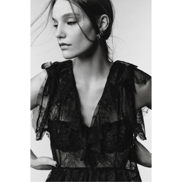 ZARA STUDIO LIMITED EDITION LACE MIDI DRESS - Picture 4 of 15